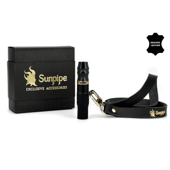 Персональний мундштук Sunpipe Premium Leather Black - фото №1 Аромадим