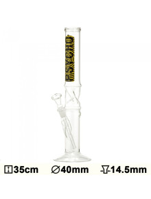 Бонг стеклянный Glass Psycho - H:35 - D:40mm- Socket:14.5mm - фото №1 Аромадым