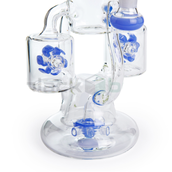 Скляний бонг Double Rotating Recycler