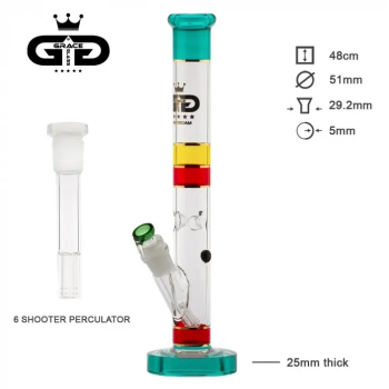 Бонг скляний GRACE GLASS PERCOLATOR BEAKER Black - фото №1 Аромадим