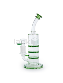 Скляний бонг Triple Perc Bent - фото №1 Аромадим