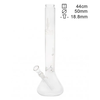 Бонг скляний Cactus Beaker - H:44cm - Ø:50mm- Socket:18.8mm - фото №1 Аромадим