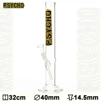 Бонг скляний Glass Psycho Bouncer - H:32 - Ø:40mm- Socket:14.5mm - фото №1 Аромадим