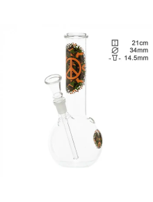 Бонг скляний Greenline H;21 cm-Ø:34mm SG:14.5mm - фото №1 Аромадим