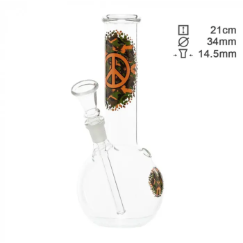Бонг склянний Greenline H;21 cm-Ø:34mm SG:14.5mm - фото №1 Аромадым
