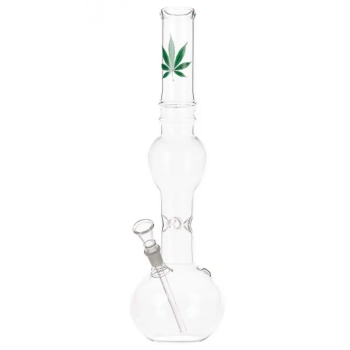 Бонг скляний Leaf Green Line H:39cm - Ø:40mm SG:14,5m - фото №1 Аромадым