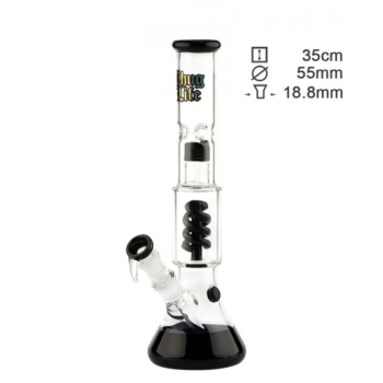 Бонг скляний Thug Life | OG Series V2 Black - H:35cm - SG:18.8mm - D:55mm - фото №1 Аромадим