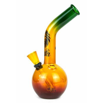 Бонг стеклянный Rasta Bouncer - H:7.5cm - D:18mm - фото №1 Аромадым