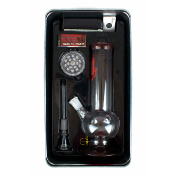 Бонг скляний Amsterdam Set 6 parts H: 21cm - D: 37mm