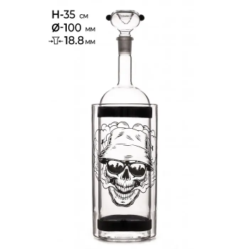 Бонг скляний водний MISTIQ H; 35 cm-Ø: 10см SG: 18.8mm - фото №1 Аромадим