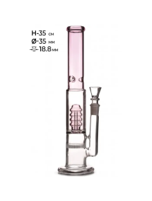 Бонг скляний MISTIQ H:35cm - Ø:35mm-SG:18.8mm - фото №1 Аромадим