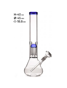 Бонг скляний MISTIQ - H: 40cm Ø: 45mm S: 18.8mm - фото №1 Аромадим