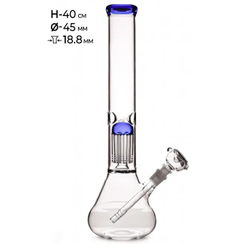 Бонг стеклянный MISTIQ - H: 40cm Ø: 45mm S: 18.8mm - фото №1 Аромадым