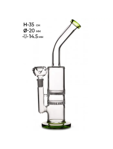 Бонг скляний MISTIQ H:35cm - Ø:20mm-SG:14.5mm - фото №1 Аромадим