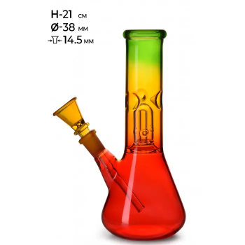 Бонг скляний MISTIQ H:21cm - Ø:38mm-SG:14.5mm - фото №1 Аромадим