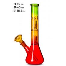 Бонг скляний MISTIQ - H: 30cm Ø: 40mm S: 18.8mm