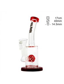 Бонг скляний Thug Life Birdy Red H: 19cm O: 40/19mm S: 14,5mm - фото №1 Аромадим