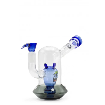 Бонг стеклянный Grace Glass Spaceship Alien Bong Blue H:18cm SG:18.8mm d:70/25mm