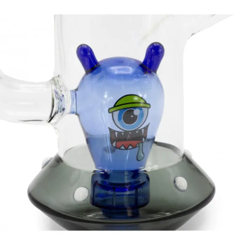 Бонг стеклянный Grace Glass Spaceship Alien Bong Blue H:18cm SG:18.8mm d:70/25mm