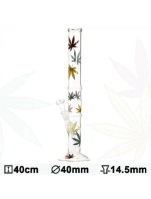 Бонг стеклянный Multi Leaf H:40cm D:40mm - фото №1 Аромадым