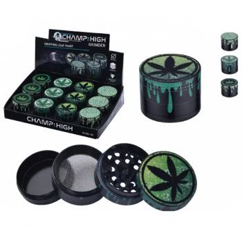 Гріндер CHAMP HIGH DRIPPING LEAF PAINT 40MM-DL12 - фото №1 Аромадим
