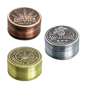 Гриндер металлический Amsterdam Green| 3-part Zinc Grinder 50 mm