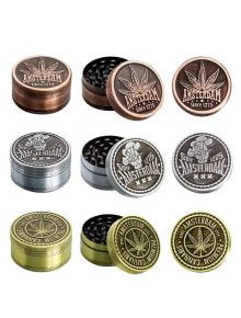 Гріндер металевий Amsterdam Green| 3-part Zinc Grinder 50 mm - фото №1 Аромадим