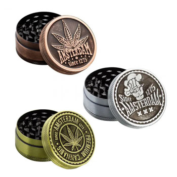 Гриндер металлический Amsterdam Green| 3-part Zinc Grinder 50 mm