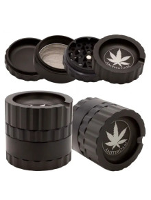 Гріндер металевий Amsterdam Black Grinder 4part d:63mm - фото №1 Аромадим