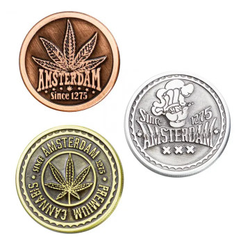Гріндер металевий Amsterdam Leaf| 4-part Zinc Grinder 40 mm