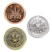 Гріндер металевий Amsterdam Leaf| 4-part Zinc Grinder 40 mm - фото №3 Аромадим