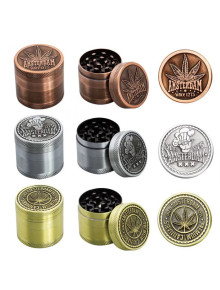 Гріндер металевий Amsterdam Leaf| 4-part Zinc Grinder 40 mm - фото №1 Аромадим