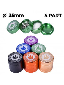 Гріндер металевий Amsterdam Leaf Grinders 4part d:40mm - фото №1 Аромадим