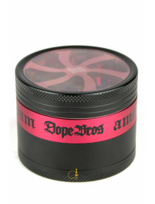 Гриндер металевий DOPE BRONS з віконцем на 4 секції Red - D: 62 mm - фото №1 Аромадим