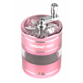 Гриндер Magno Mix Crank and Window - 4part Pink - D:63mm - фото №1 Аромадим