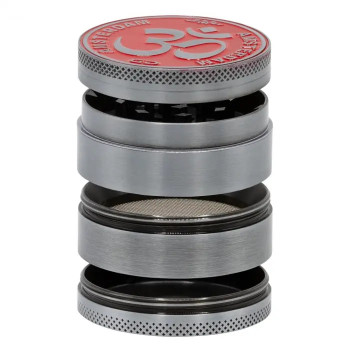 Гриндер металлический Amsterdam | Rainbow Mix Grinder with Ganash and OM logo 4part- 50mm