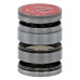 Гриндер металлический Amsterdam | Rainbow Mix Grinder with Ganash and OM logo 4part- 50mm - фото №2 Аромадым
