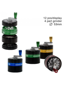 Гриндер металевий GG Amsterdam Crank 4part d:53mm - фото №1 Аромадим