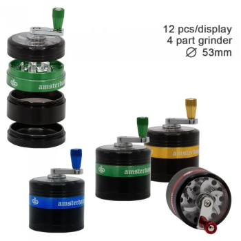 Гриндер металевий GG Amsterdam Crank 4part d:53mm - фото №1 Аромадим