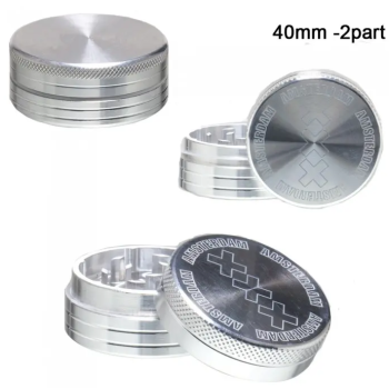 Гріндер Amsterdam - 2part- ?:40mm-Silver - фото №1 Аромадим