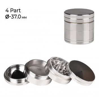 Гриндер металевий MISTIQ D:37мм 4 Part - фото №1 Аромадим