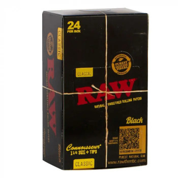 Папір для самокруток RAW Connoisseur Black + TIPS