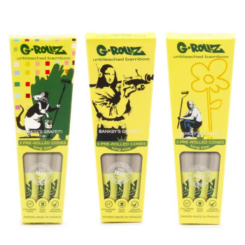 Бумага для самокруток G-ROLLZ Banksy's Graffiti - Bamboo Unbleached
