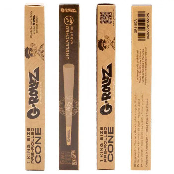 Бумага для самокруток G-ROLLZ - KS Unbleached Extra Thin Cone
