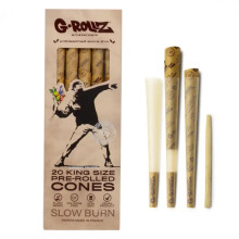 Папір для самокруток G-ROLLZ - Banksy Graffiti "Flower Thrower" Unbleached