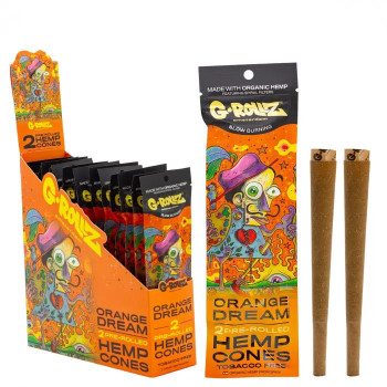 Бумага для самокруток G-ROLLZ - 2x Orange Flavored Pre-Rolled Hemp Cones - фото №1 Аромадым