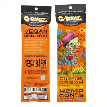 Бумага для самокруток G-ROLLZ - 2x Orange Flavored Pre-Rolled Hemp Cones