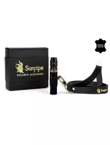 Персональний мундштук Sunpipe Premium Leather Black - фото №1 Аромадим