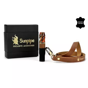 Персональний мундштук Sunpipe Premium Leather Brown - фото №1 Аромадим