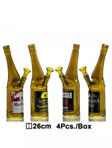 Бонг стеклянный Beer Bottle - H:26cm - фото №1 Аромадым